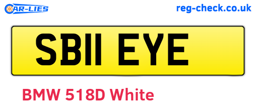 SB11EYE are the vehicle registration plates.