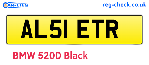 AL51ETR are the vehicle registration plates.