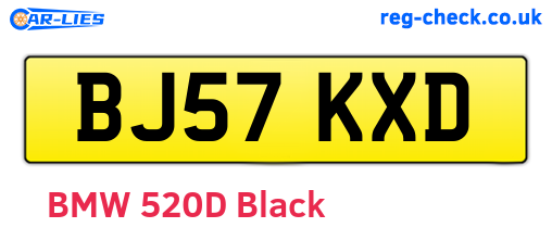 BJ57KXD are the vehicle registration plates.