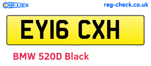 EY16CXH are the vehicle registration plates.