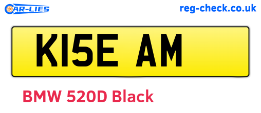 K15EAM are the vehicle registration plates.