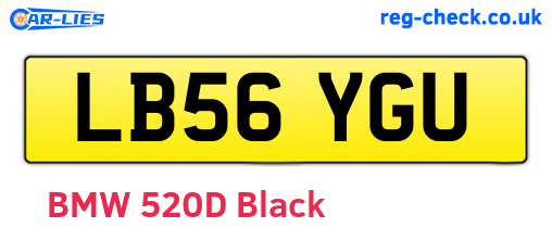 LB56YGU are the vehicle registration plates.