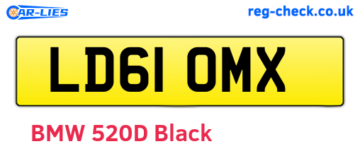 LD61OMX are the vehicle registration plates.