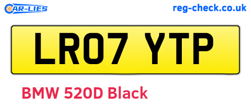 LR07YTP are the vehicle registration plates.