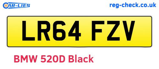 LR64FZV are the vehicle registration plates.