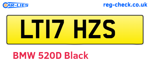 LT17HZS are the vehicle registration plates.
