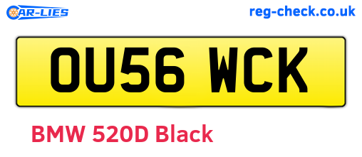OU56WCK are the vehicle registration plates.