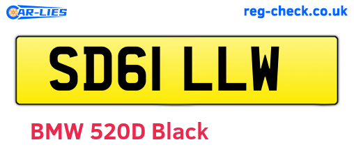 SD61LLW are the vehicle registration plates.