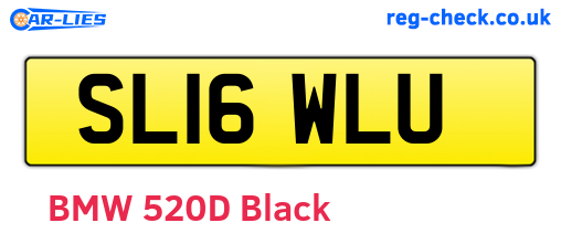 SL16WLU are the vehicle registration plates.