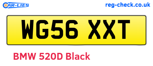WG56XXT are the vehicle registration plates.
