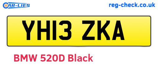 YH13ZKA are the vehicle registration plates.