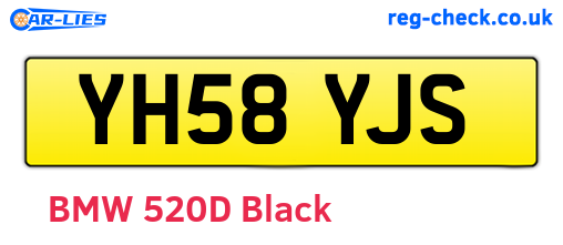 YH58YJS are the vehicle registration plates.