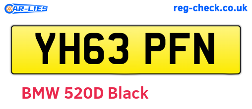 YH63PFN are the vehicle registration plates.