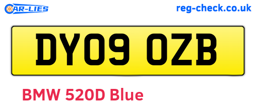 DY09OZB are the vehicle registration plates.
