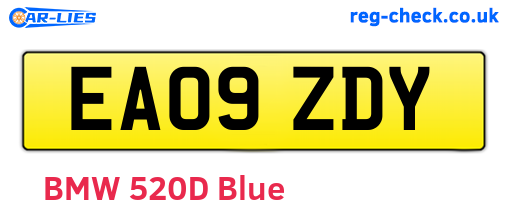 EA09ZDY are the vehicle registration plates.