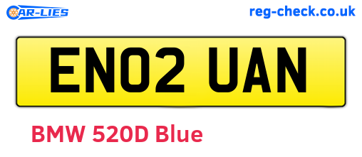 EN02UAN are the vehicle registration plates.