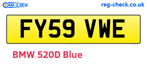 FY59VWE are the vehicle registration plates.