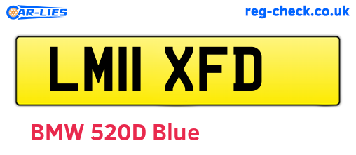 LM11XFD are the vehicle registration plates.
