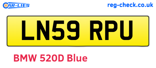 LN59RPU are the vehicle registration plates.
