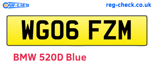WG06FZM are the vehicle registration plates.