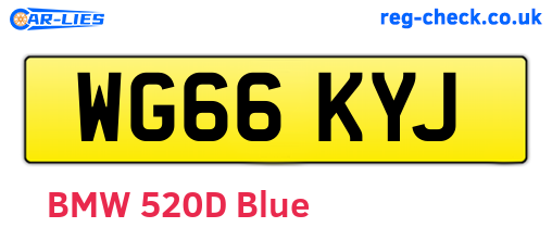 WG66KYJ are the vehicle registration plates.