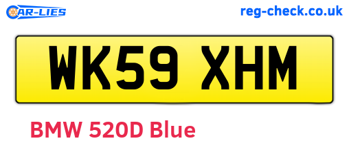 WK59XHM are the vehicle registration plates.