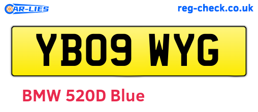 YB09WYG are the vehicle registration plates.