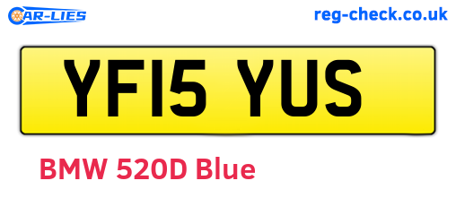 YF15YUS are the vehicle registration plates.