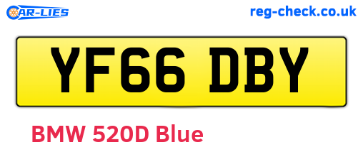 YF66DBY are the vehicle registration plates.