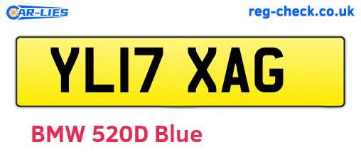 YL17XAG are the vehicle registration plates.