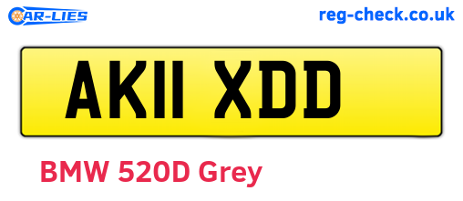 AK11XDD are the vehicle registration plates.