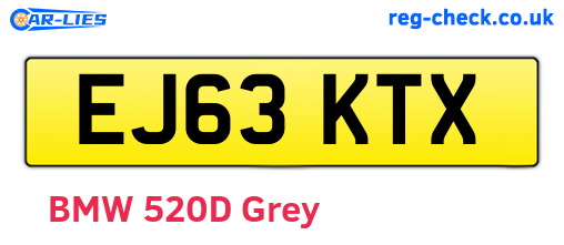EJ63KTX are the vehicle registration plates.