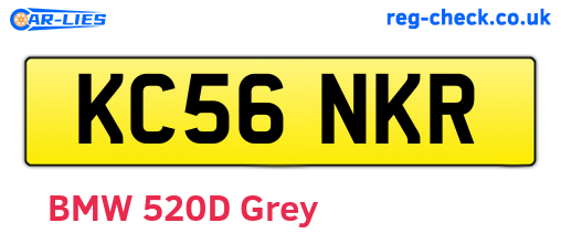 KC56NKR are the vehicle registration plates.