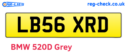 LB56XRD are the vehicle registration plates.