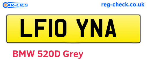 LF10YNA are the vehicle registration plates.
