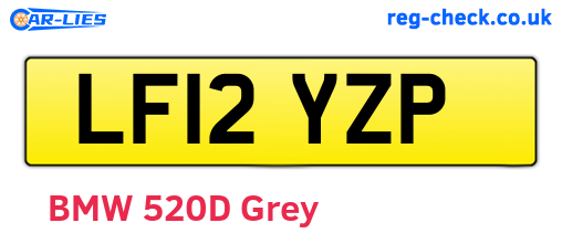 LF12YZP are the vehicle registration plates.
