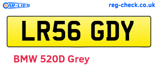 LR56GDY are the vehicle registration plates.