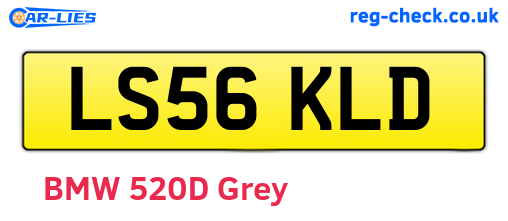 LS56KLD are the vehicle registration plates.