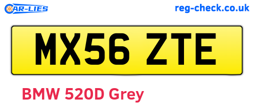 MX56ZTE are the vehicle registration plates.