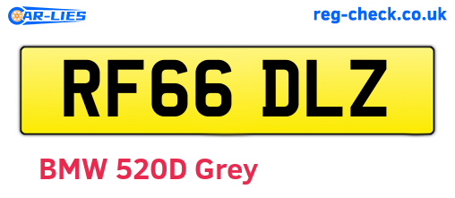 RF66DLZ are the vehicle registration plates.