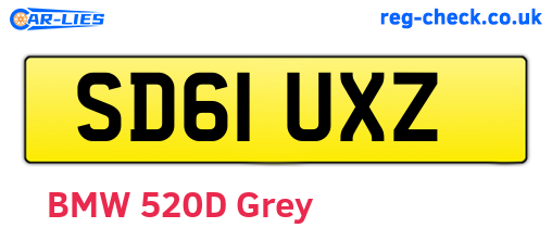 SD61UXZ are the vehicle registration plates.