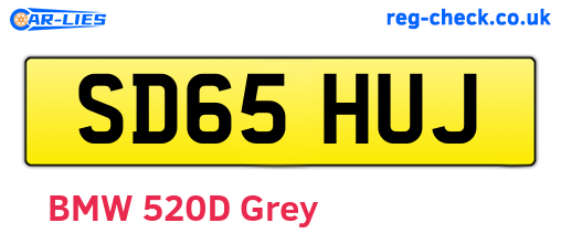 SD65HUJ are the vehicle registration plates.