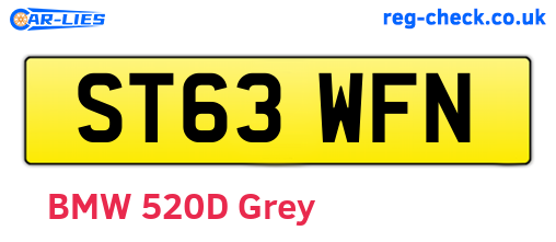 ST63WFN are the vehicle registration plates.