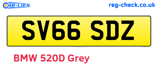 SV66SDZ are the vehicle registration plates.