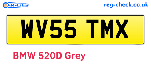 WV55TMX are the vehicle registration plates.