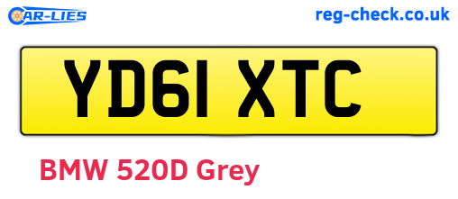 YD61XTC are the vehicle registration plates.