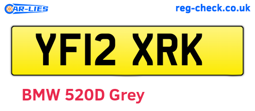 YF12XRK are the vehicle registration plates.