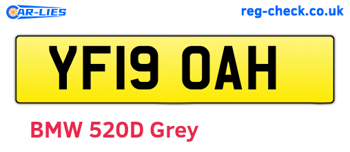 YF19OAH are the vehicle registration plates.