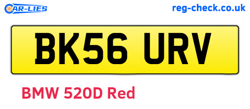 BK56URV are the vehicle registration plates.