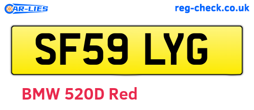 SF59LYG are the vehicle registration plates.